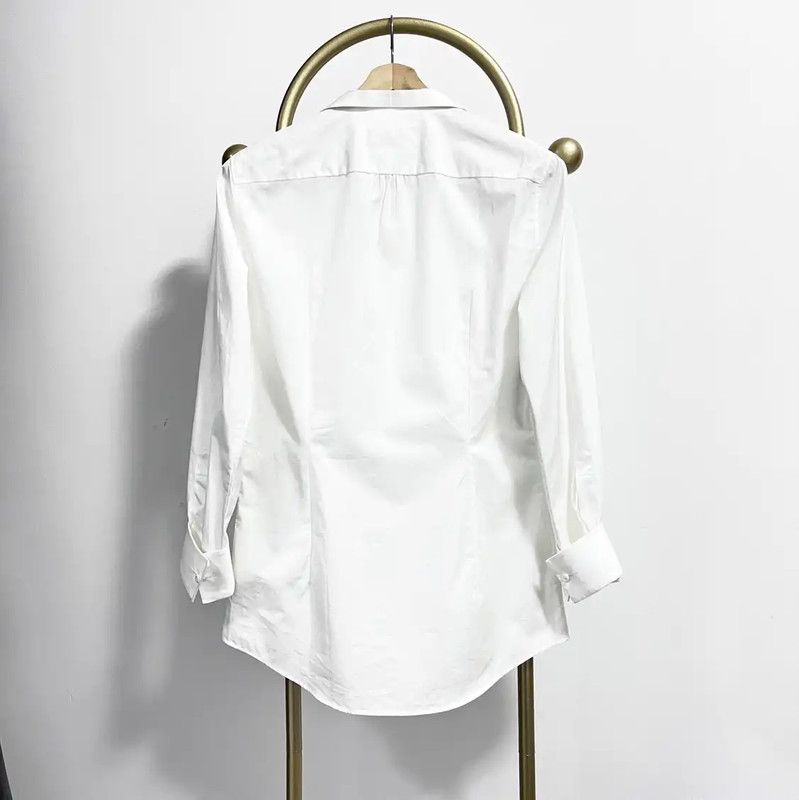 Dsquared2 DSQUARED2 Women's Long Sleeve White Shirt 0089 Size XL / US 12-14 / IT 48-50 - 6 Thumbnail