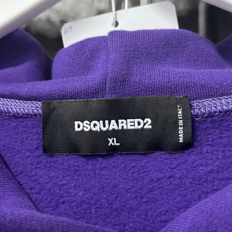 Dsquared2 DSQUARED2 Purple Cotton Long Sleeve Hoodie 0089 Size XL / US 12-14 / IT 48-50 - 6 Thumbnail
