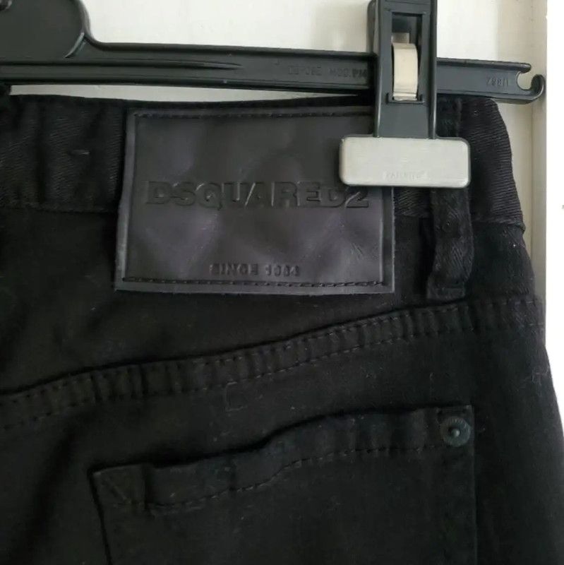 Dsquared2 DSQUARED2 Black Distressed Women's Denim Pants 0089 Size 23" - 5 Thumbnail