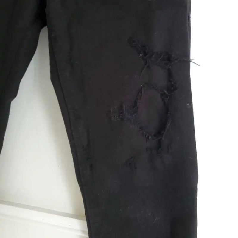 Dsquared2 DSQUARED2 Black Distressed Women's Denim Pants 0089 Size 23" - 6 Thumbnail