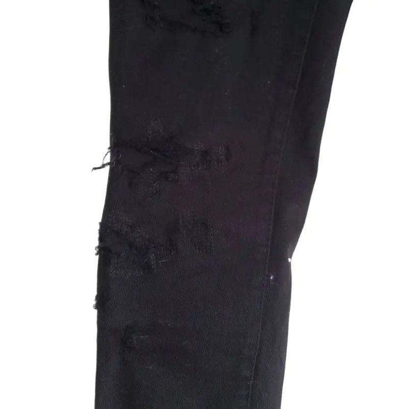 Dsquared2 DSQUARED2 Black Distressed Women's Denim Pants 0089 Size 23" - 3 Thumbnail