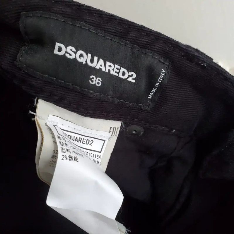 Dsquared2 DSQUARED2 Black Distressed Women's Denim Pants 0089 Size 23" - 7 Thumbnail