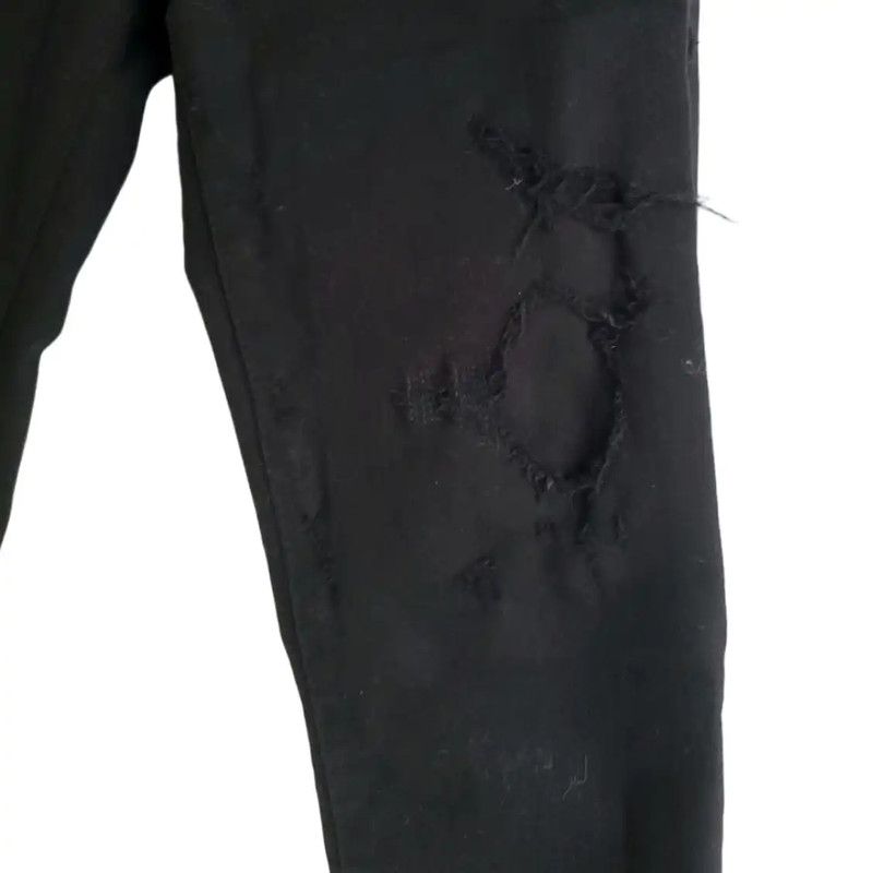 Dsquared2 DSQUARED2 Black Distressed Women's Denim Pants 0089 Size 23" - 4 Thumbnail