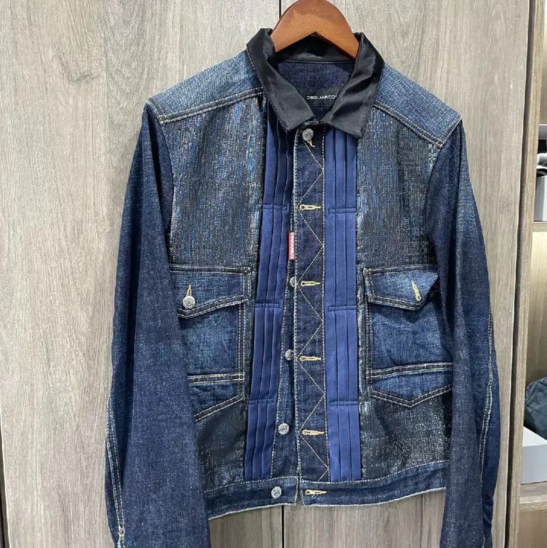 Dsquared2 DSQUARED2 Blue Leather Women's Jacket 0089 Size S / US 4 / IT 40 - 4 Thumbnail