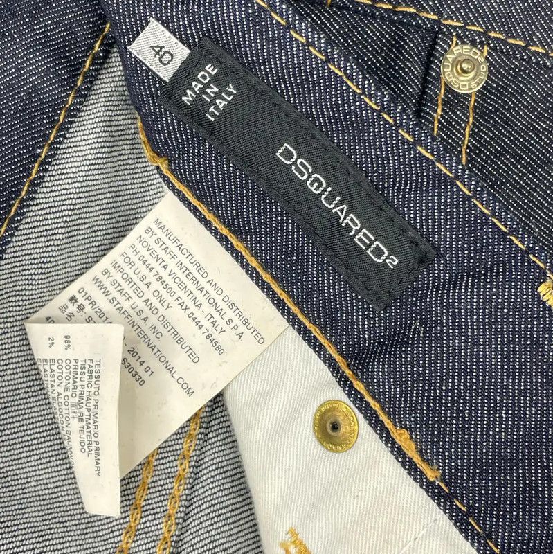 Dsquared2 DSQUARED2 Blue Cotton Women's Jeans with Floral Appliqués 0089 Size 23" - 3 Thumbnail