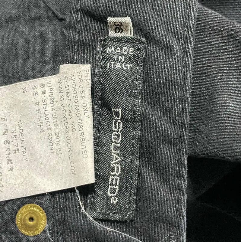 Dsquared2 DSQUARED2 Black Cotton Denim Pants for Women 0089 Size 30" / US 8 / IT 44 - 7 Thumbnail