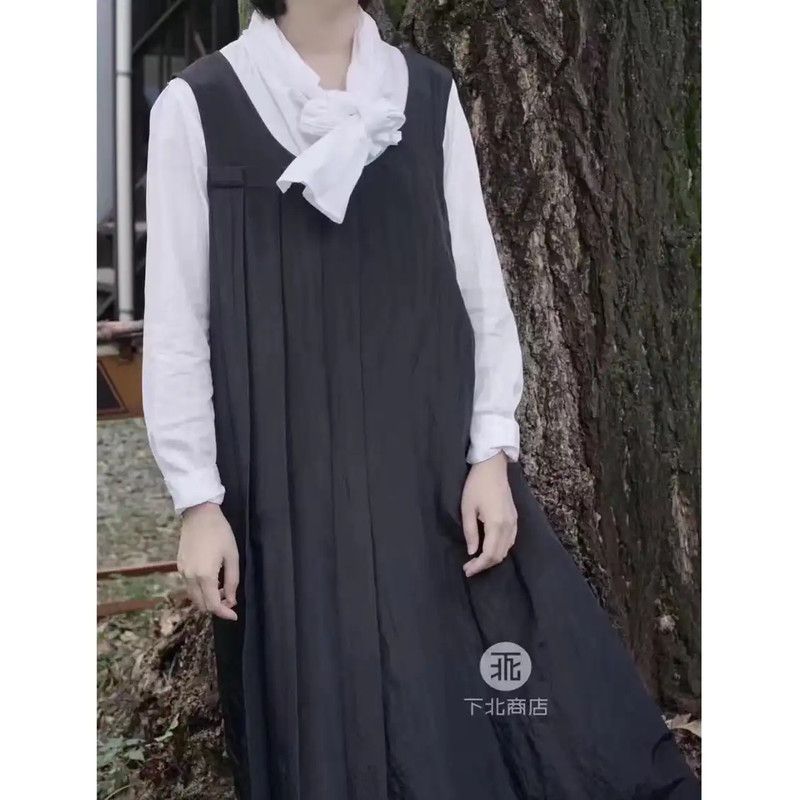 Yohji Yamamoto Yohji Yamamoto Black Long Dress for Women 0089 Size L / US 10 / IT 46 - 9 Thumbnail