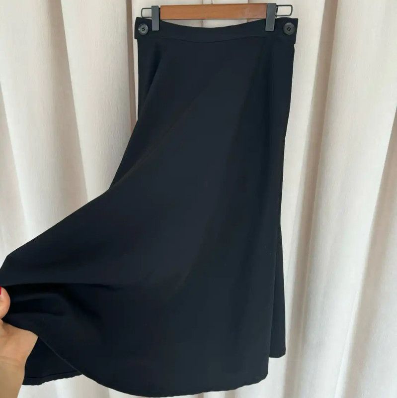 Yohji Yamamoto Yohji Yamamoto Black Wool Midi Skirt 0089 Size 27" / US 4 / IT 40 - 8 Thumbnail