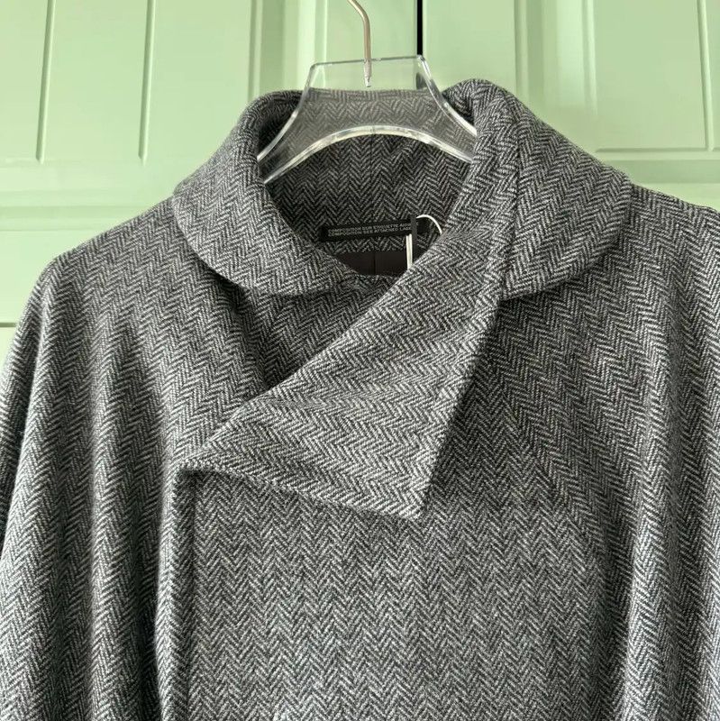 Yohji Yamamoto Yohji Yamamoto Gray Wool Women's Coat 0089 Size M / US 6-8 / IT 42-44 - 9 Thumbnail