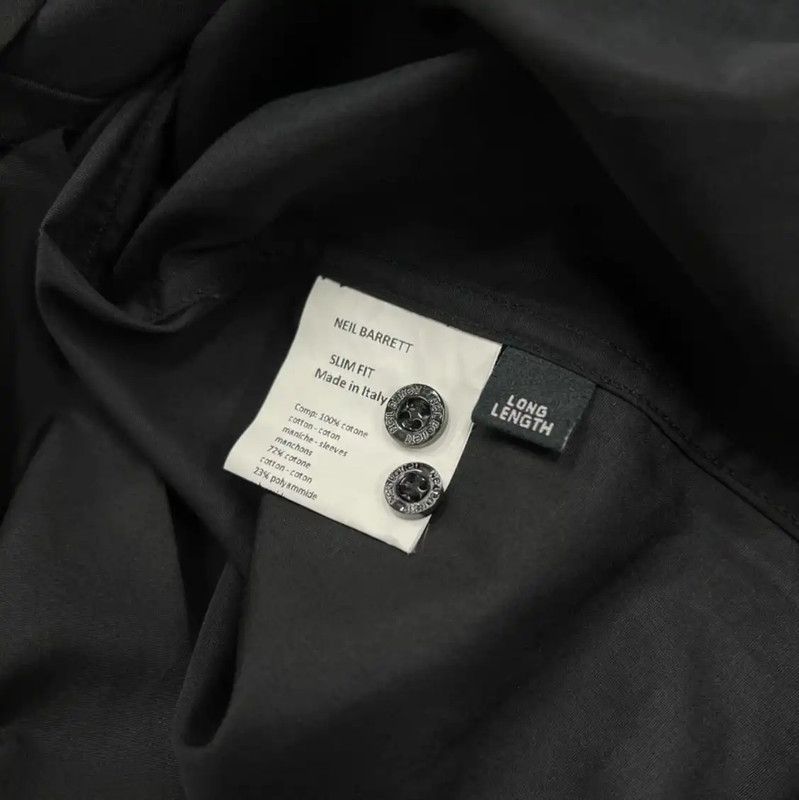 Neil Barrett NeIL BarreTT Black Cotton Long Sleeve Shirt 0089 Size M / US 6-8 / IT 42-44 - 5 Thumbnail