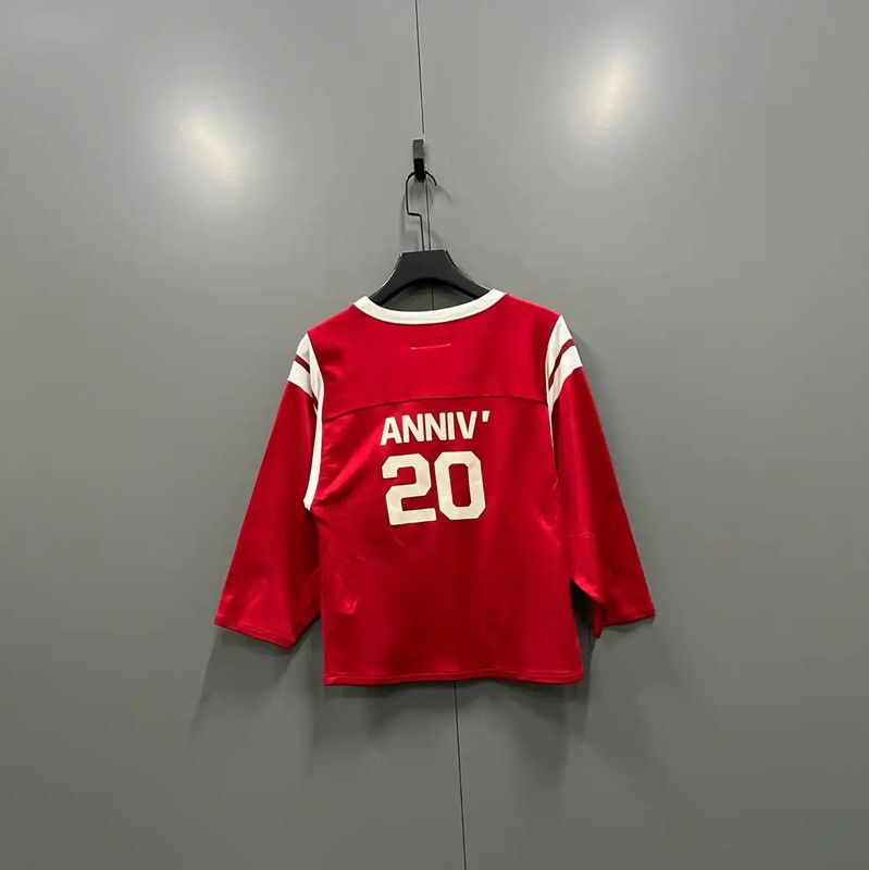 Maison Margiela Maison Margiela Red Cotton Short Sleeve T-Shirt 0089 Size M / US 6-8 / IT 42-44 - 3 Thumbnail