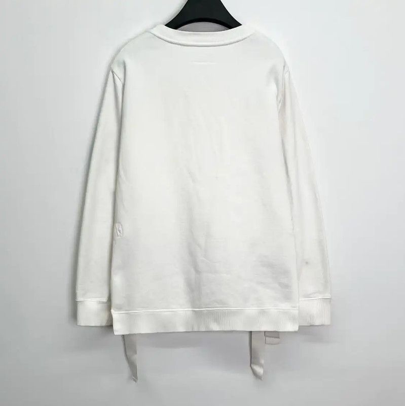 Maison Margiela Maison Margiela White Cotton Women's Pullover Sweatshirt 0089 Size S / US 4 / IT 40 - 2 Thumbnail