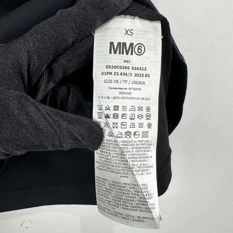 Maison Margiela Maison Margiela Black Cotton T-shirt for Women 0089 Size XS / US 0-2 / IT 36-38 - 5 Thumbnail