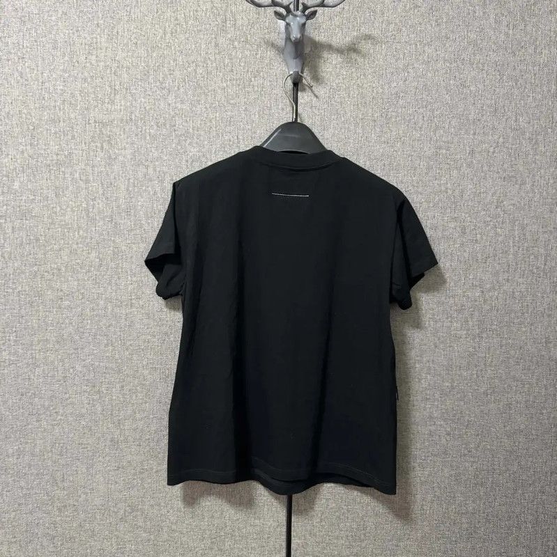Maison Margiela Maison Margiela Black Cotton Logo T-Shirt 0089 Size M / US 6-8 / IT 42-44 - 2 Thumbnail