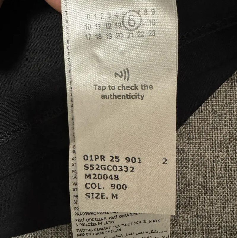 Maison Margiela Maison Margiela Black Cotton Logo T-Shirt 0089 Size M / US 6-8 / IT 42-44 - 5 Thumbnail