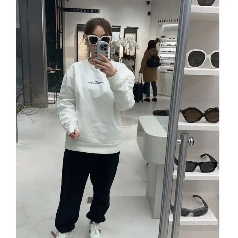 Maison Margiela Maison Margiela White Logo Cropped Sweatshirt 0089 Size ONE SIZE - 7 Thumbnail