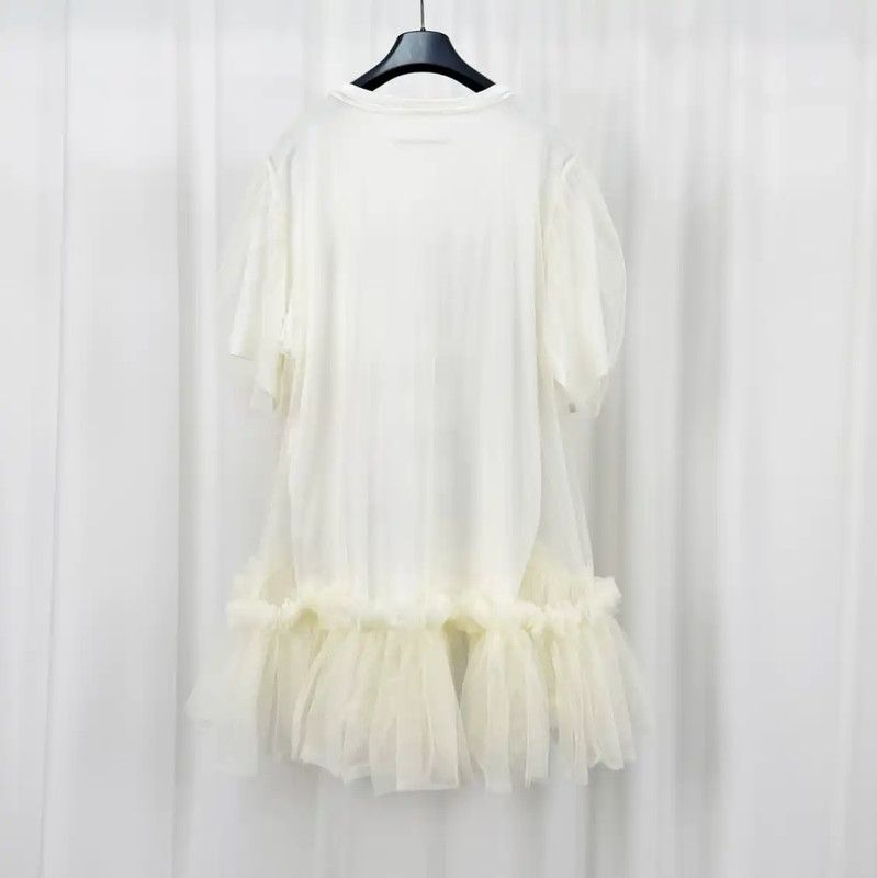Maison Margiela Maison Margiela Summer Cream Logo T-Shirt 0089 Size XS / US 0-2 / IT 36-38 - 2 Thumbnail