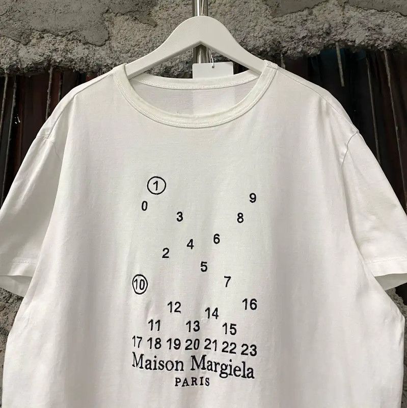 Maison Margiela Maison Margiela White Cotton Short Sleeve T-Shirt 0089 Size M / US 6-8 / IT 42-44 - 3 Thumbnail