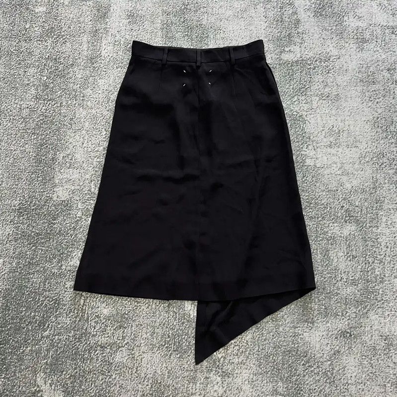 Maison Margiela Maison Margiela Black Cotton Embroidered Skirt 0089 Size 22" - 4 Thumbnail