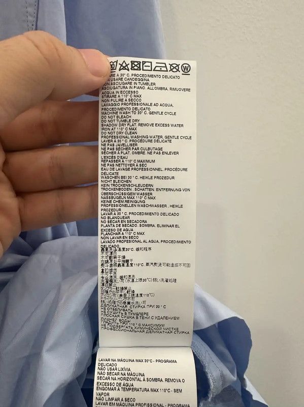 Maison Margiela Maison Margiela Blue Cotton Women's Dress 0089 Size S / US 4 / IT 40 - 6 Thumbnail