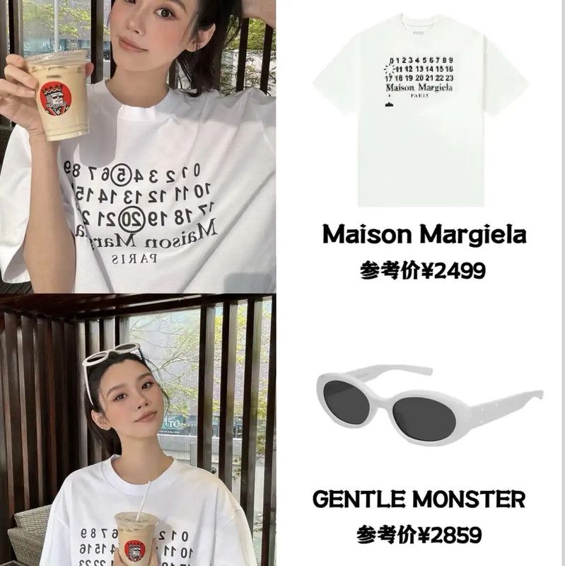Maison Margiela Maison Margiela White Cotton Graphic T-Shirt 0089 Size S / US 4 / IT 40 - 7 Thumbnail