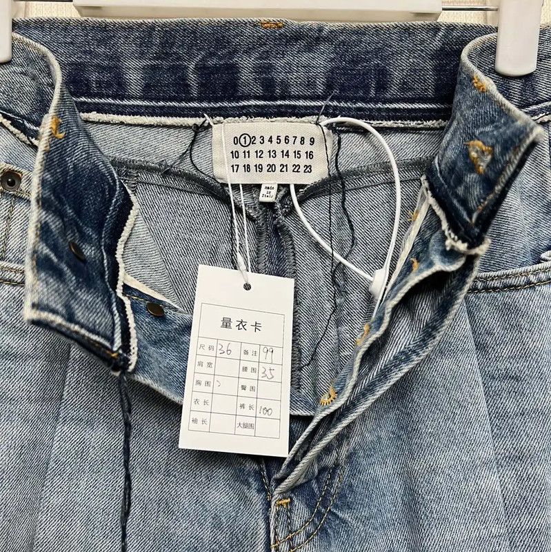 Maison Margiela Maison Margiela Blue Cotton Women's Jeans 0089 Size 27" / US 4 / IT 40 - 4 Thumbnail