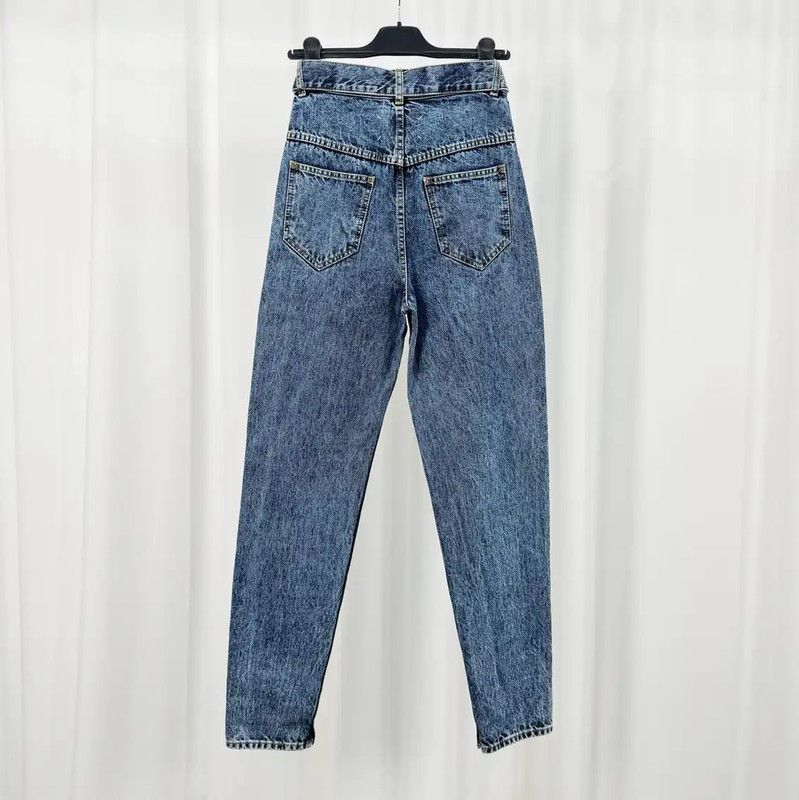 Maison Margiela Maison Margiela Blue Denim Logo Women's Pants 0089 Size 23" - 2 Thumbnail