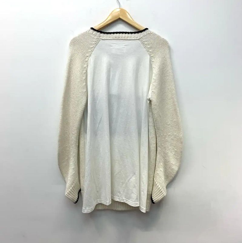 Maison Margiela Maison Margiela White Cotton Sweater 0089 Size S / US 4 / IT 40 - 2 Thumbnail