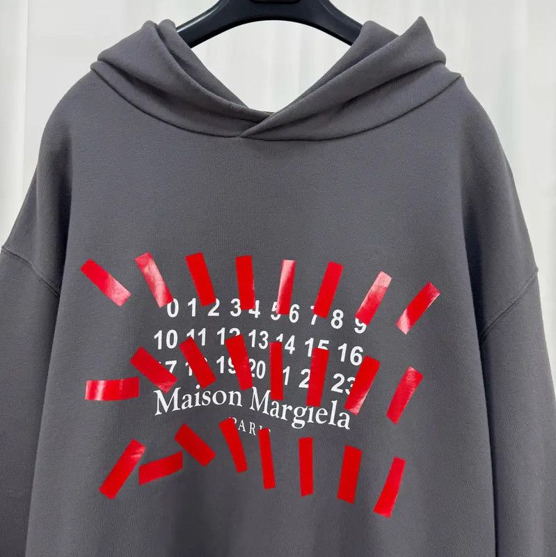 Maison Margiela Maison Margiela Long Sleeve Dark Gray Hoodie 0089 Size XL / US 12-14 / IT 48-50 - 3 Thumbnail