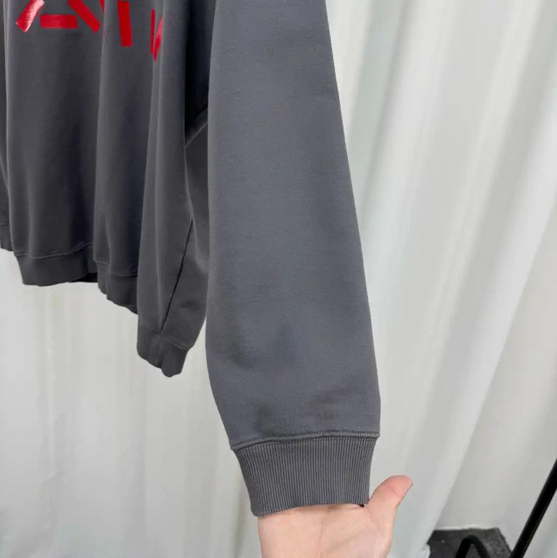 Maison Margiela Maison Margiela Long Sleeve Dark Gray Hoodie 0089 Size XL / US 12-14 / IT 48-50 - 4 Thumbnail
