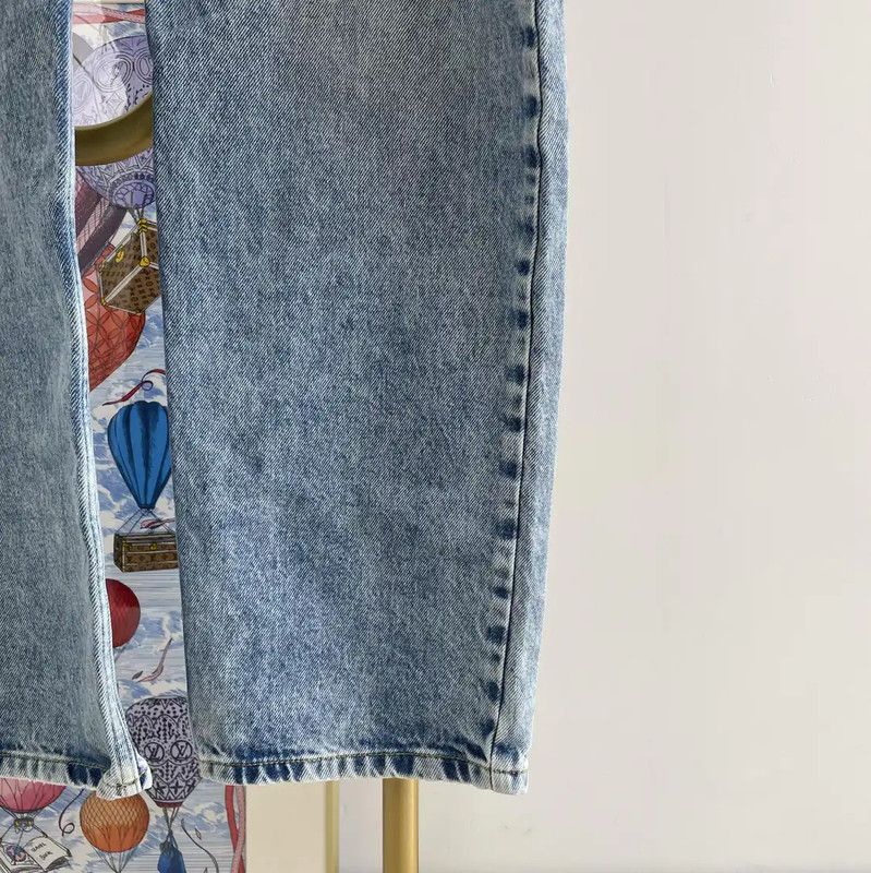 Maison Margiela Maison Margiela Blue Cotton Women's Jeans 0089 Size 23" - 4 Thumbnail