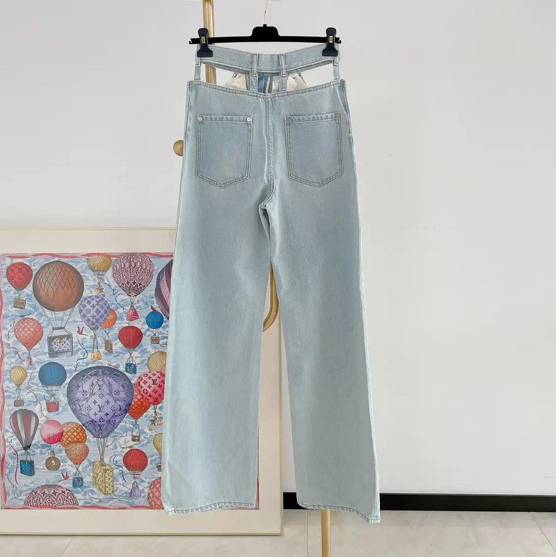 Maison Margiela Maison Margiela Light Blue Casual Trousers for Women 0089 Size 26" / US 2 / IT 38 - 2 Thumbnail
