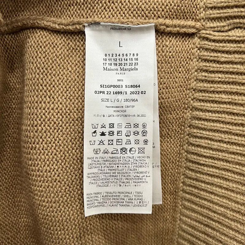 Maison Margiela Maison Margiela Khaki Shearling Cardigan for Women 0089 Size L / US 10 / IT 46 - 6 Thumbnail