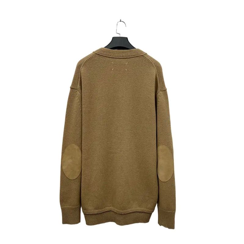 Maison Margiela Maison Margiela Khaki Shearling Cardigan for Women 0089 Size L / US 10 / IT 46 - 4 Thumbnail