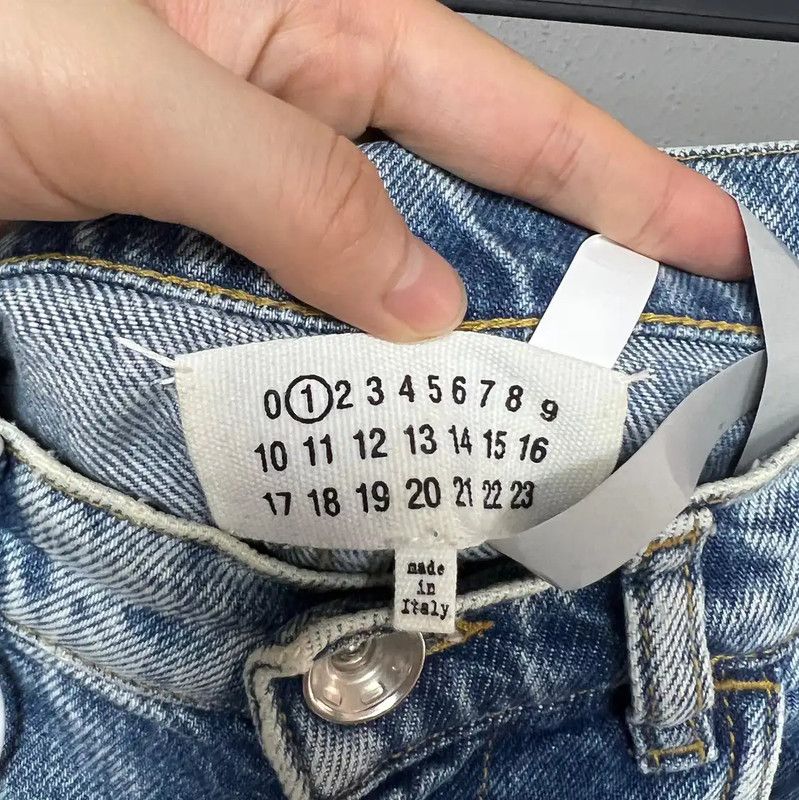 Maison Margiela Maison Margiela Blue Cutout Denim Pants 0089 Size 29" - 3 Thumbnail