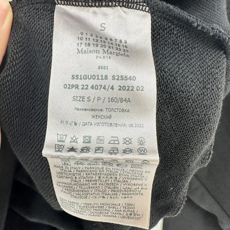 Maison Margiela Maison Margiela Black Women's Sweatshirt S Size 0089 Size S / US 4 / IT 40 - 5 Thumbnail