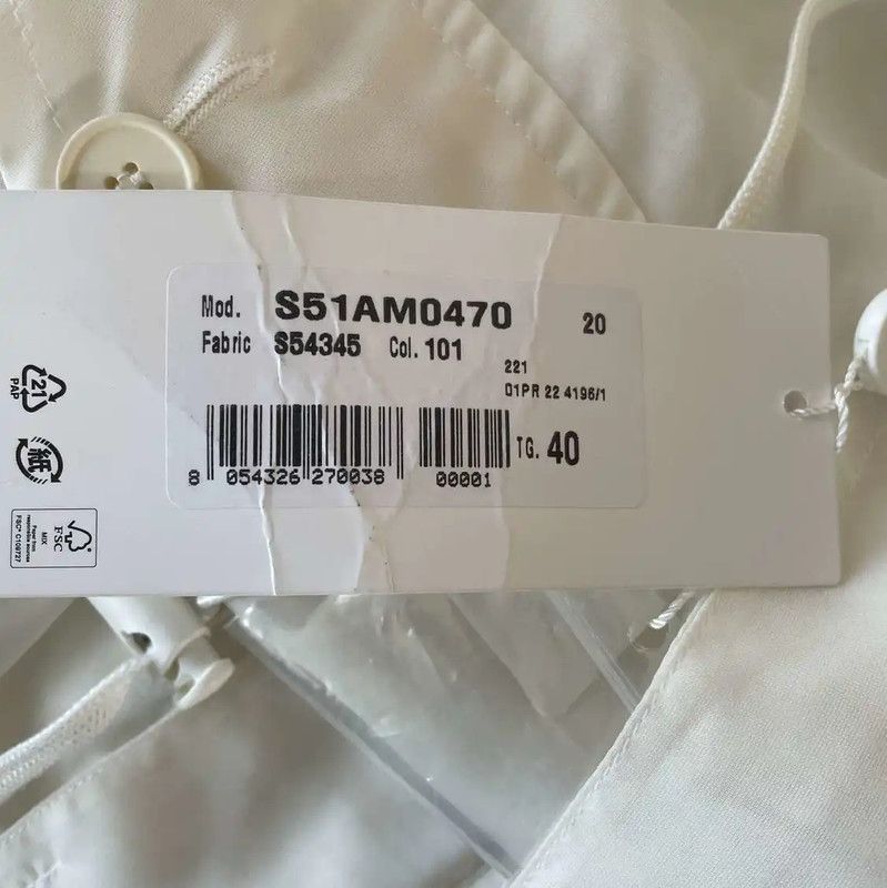Maison Margiela Maison Margiela White Cotton Women's Coat 0089 Size M / US 6-8 / IT 42-44 - 7 Thumbnail