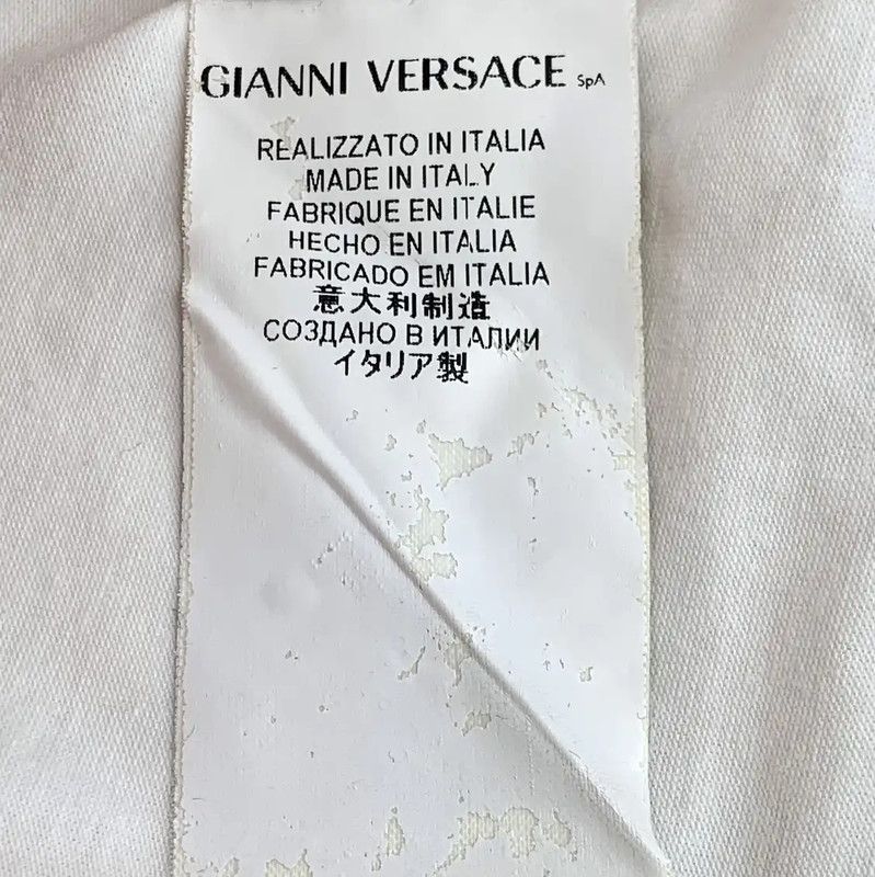 Versace Versace Women's Short Sleeve White T-Shirt 0089 Size S / US 4 / IT 40 - 8 Thumbnail