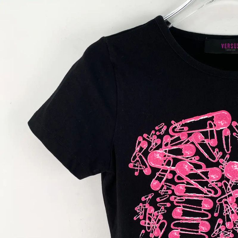 Versace Versace Black Cotton Women's T-Shirt with Graphics 0089 Size S / US 4 / IT 40 - 3 Thumbnail