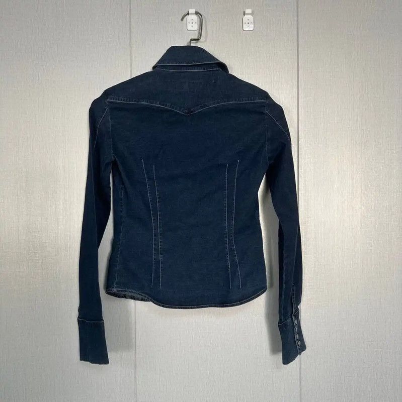 Versace Versace Blue Cotton Women's Jacket 0089 Size XS / US 0-2 / IT 36-38 - 2 Thumbnail