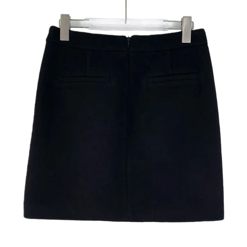 Versace Versace Black Wool Mini Skirt 0089 Size 22" - 2 Thumbnail