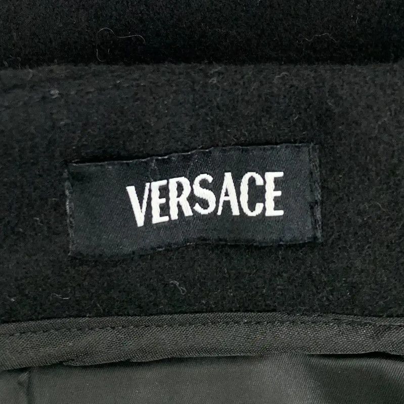 Versace Versace Black Wool Mini Skirt 0089 Size 22" - 5 Thumbnail