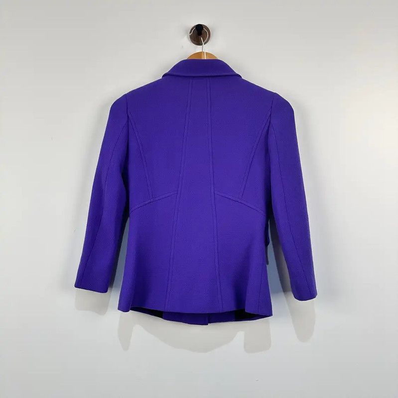 Versace Versace Purple Wool Women's Jacket 0089 Size M / US 6-8 / IT 42-44 - 2 Thumbnail
