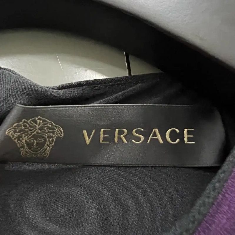 Versace Versace Summer Blue Cotton Long Sleeve Dress 0089 Size ONE SIZE - 2 Thumbnail