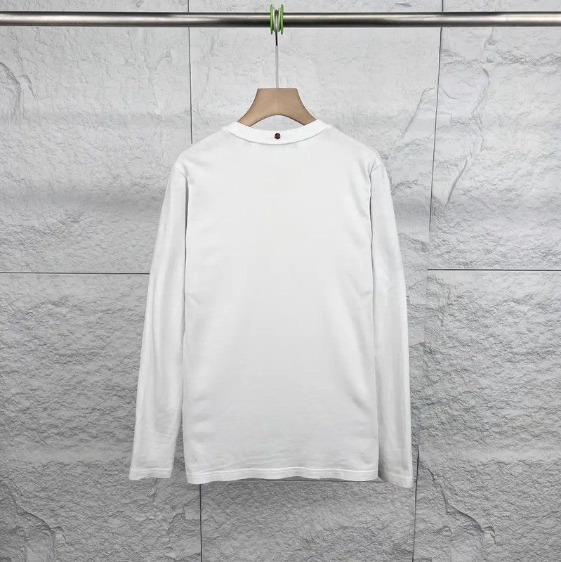 Versace Versace White Cotton Long Sleeve T-Shirt 0089 Size XS / US 0-2 / IT 36-38 - 2 Thumbnail