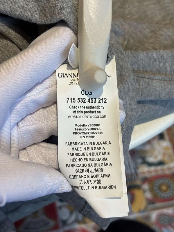 Versace Versace Summer Grey Cotton T-Shirt for Women 0089 Size M / US 6-8 / IT 42-44 - 6 Thumbnail