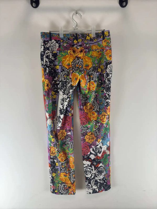 Versace Versace Colorful Women's Casual Pants 0089 Size 30" / US 8 / IT 44 - 2 Thumbnail