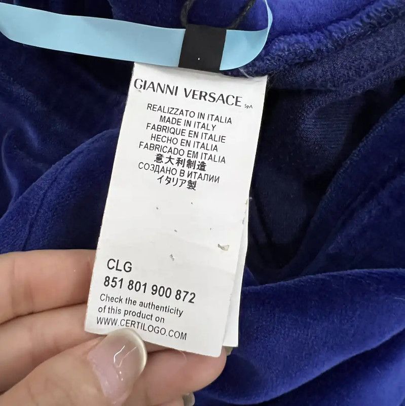 Versace Summer Blue Cotton Pants 0089