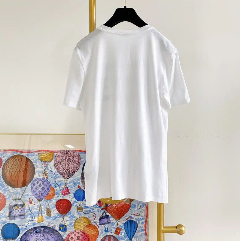 Versace Versace White Logo Cotton T-shirt for Women 0089 Size M / US 6-8 / IT 42-44 - 2 Thumbnail