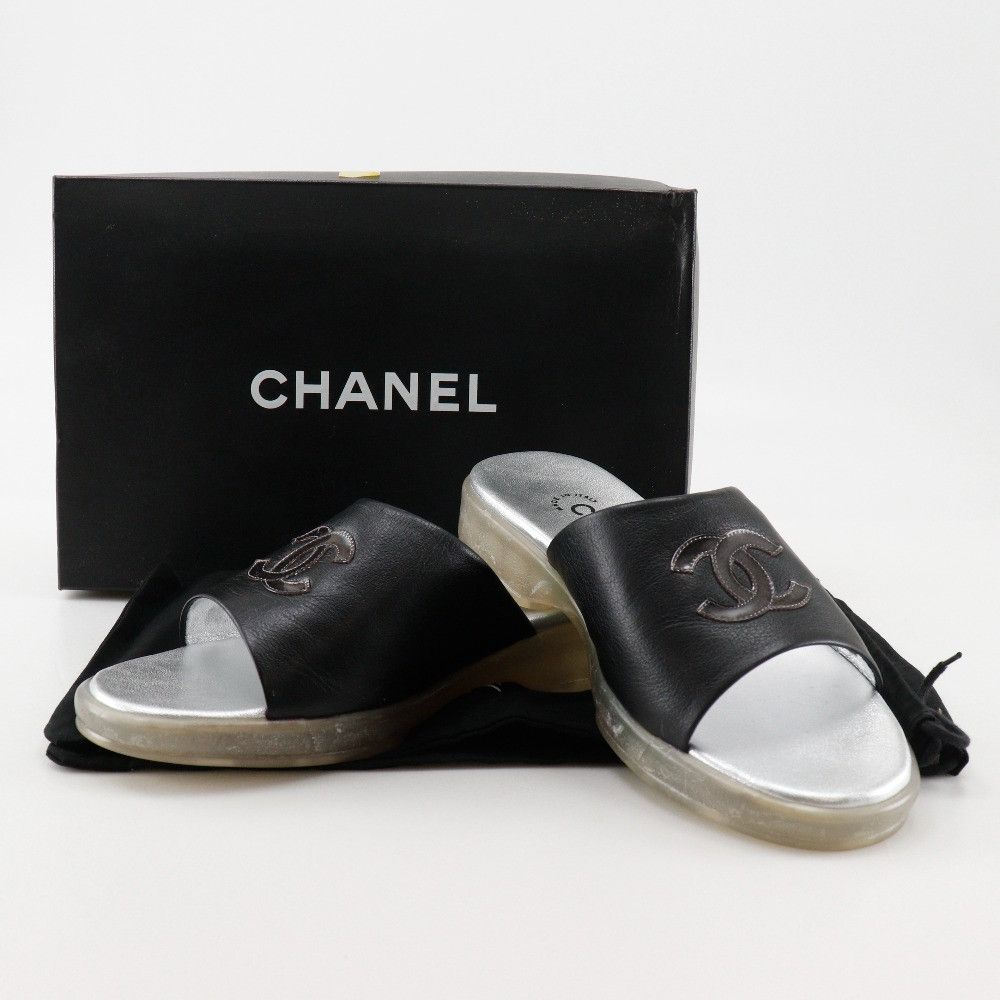 Chanel Chanel Chanel Coco Mark Leather Sandals Leather Shoes DUTY FREE for USA Size ONE SIZE - 18 Thumbnail